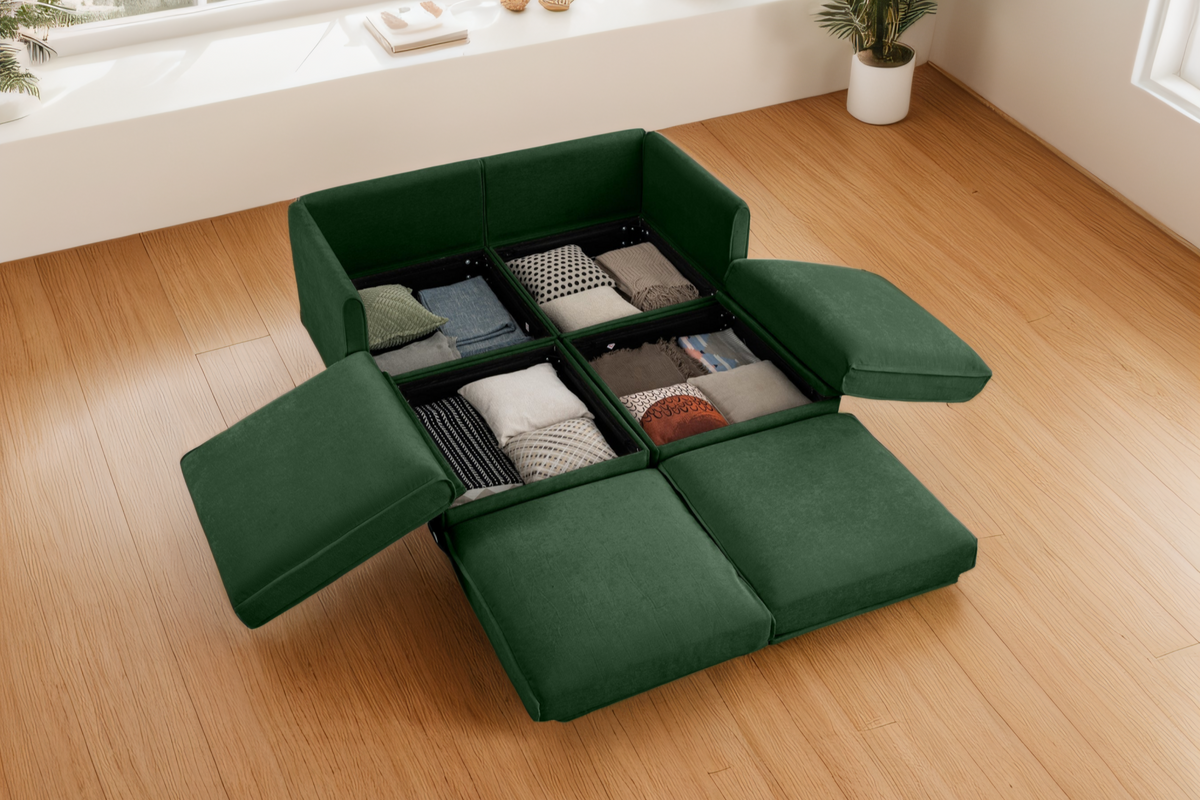 PERTH 75&quot; Loveseat with 2 Ottoman