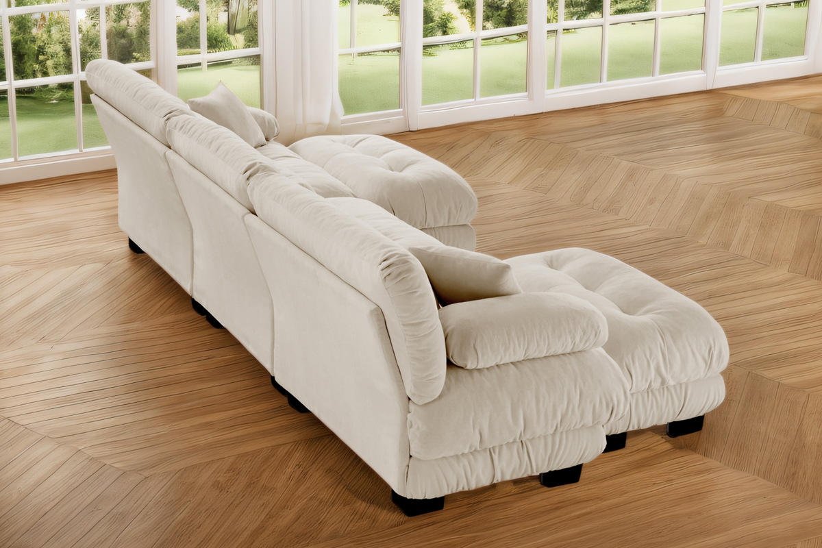 CLOUDIES 134&quot; Sofa 3 Seater with 2 Ottoman