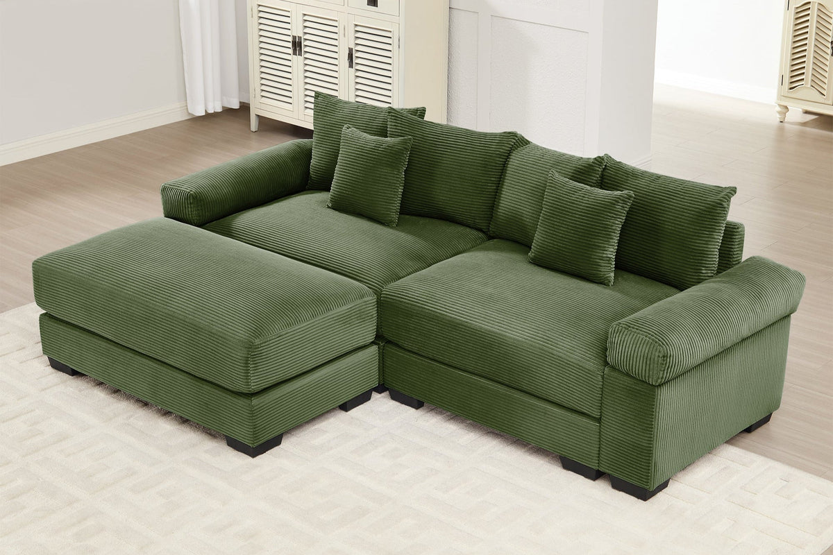 DESEO 92&quot; Loveseat with 1 Ottoman