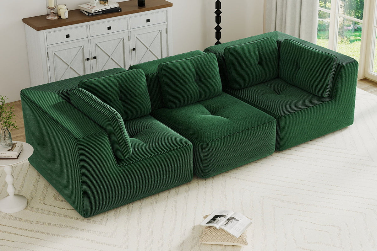 CORDELIA 116" 3-Seater High Armrest Sofa