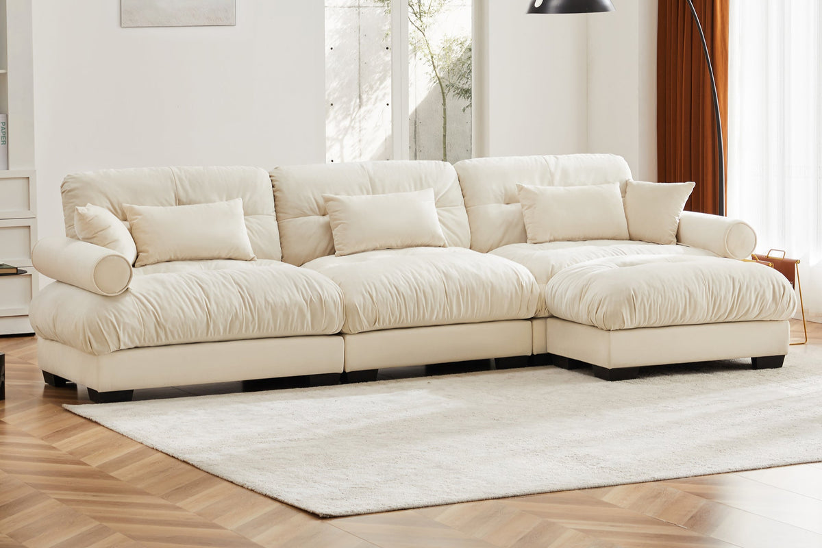 CLOUDIES 134&quot; 3 Seater Sofa with 1 Ottoman