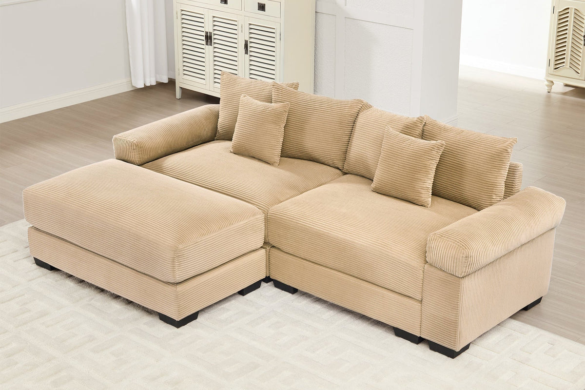 DESEO 92&quot; Loveseat with 1 Ottoman
