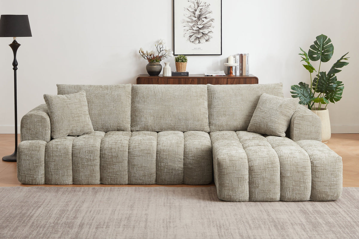 ELARA 108" Chenille Right Chaise Sofa