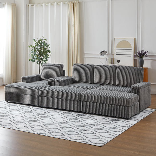 ZYLO Comfort Corduroy Sofa