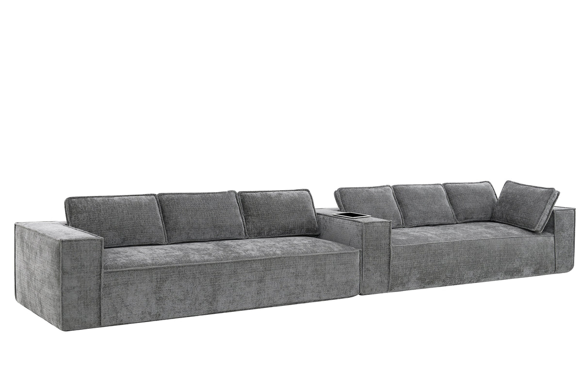 NOUVA 130&quot; Chenille 6-Seater sofa