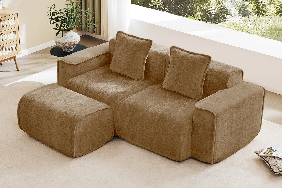HARRISON 78" Loveseat with 1 Ottoman