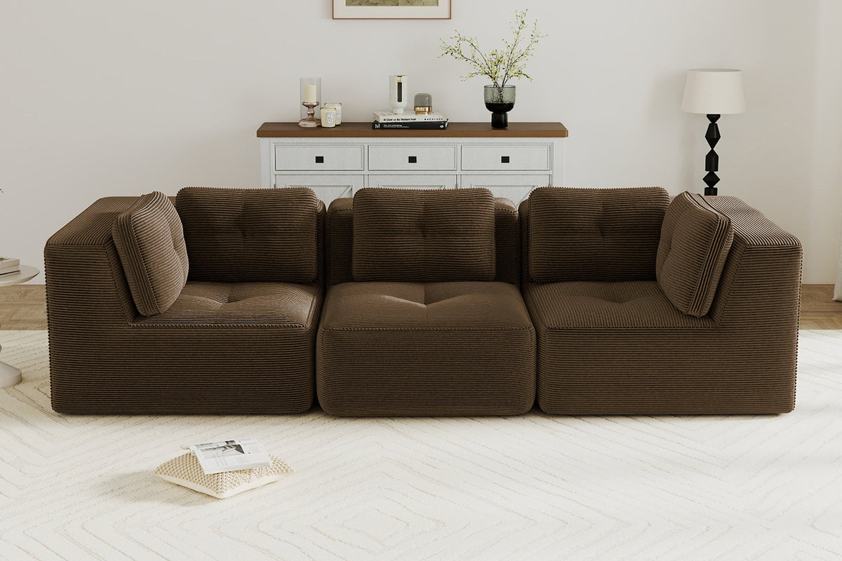 CORDELIA 116" 3-Seater High Armrest Sofa