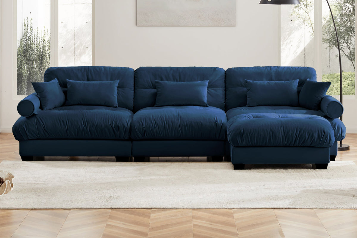 CLOUDIES 134&quot; 3 Seater Sofa with 1 Ottoman