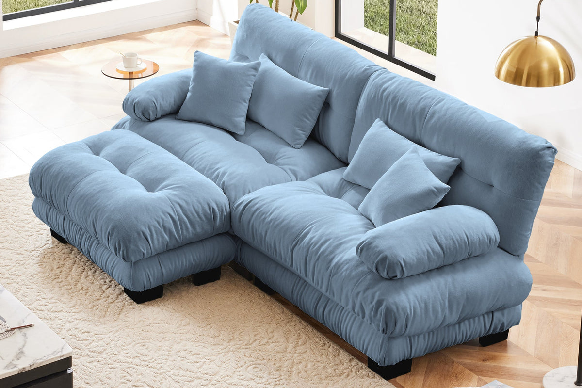CLOUDIES 94&quot; Loveseat with 1 Ottoman