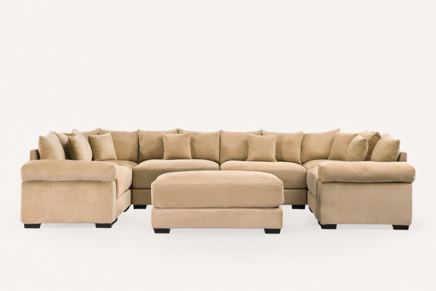 138" Sectional with Ottoman