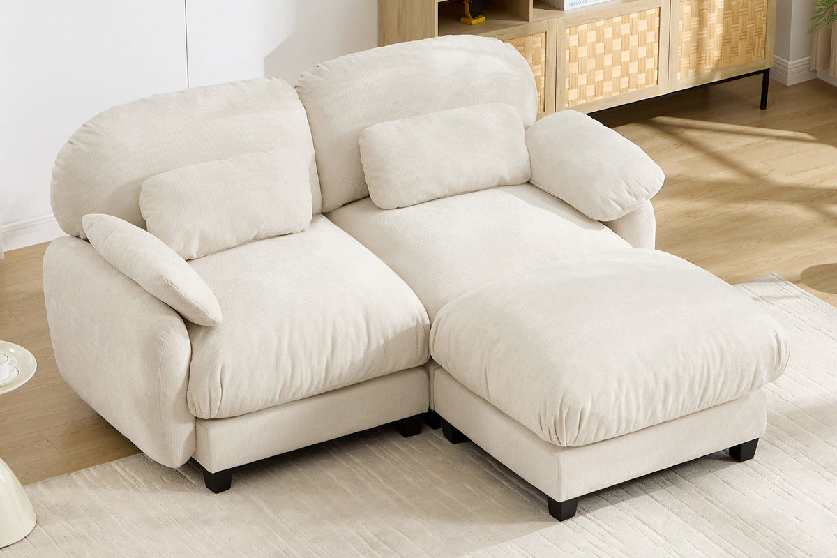 UNIONN 72" Loveseat With 1 Ottoman
