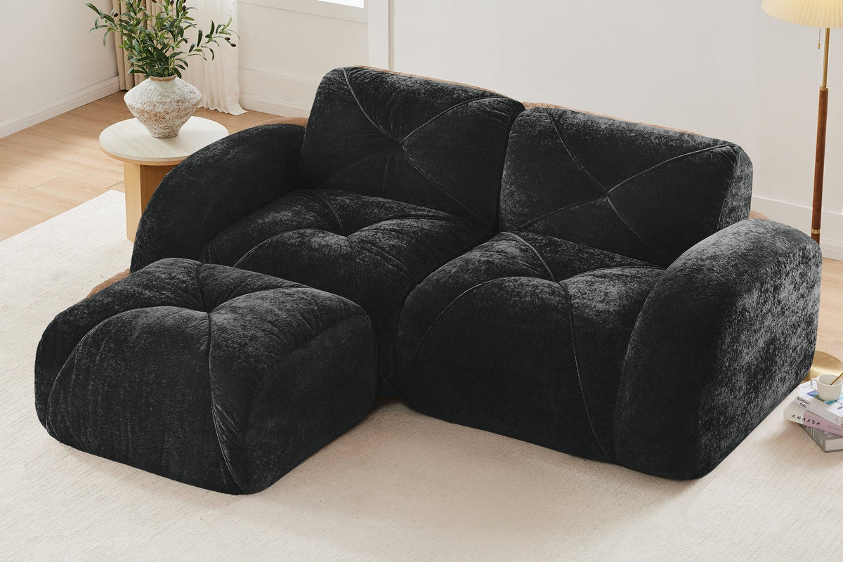 MYLO 80" Loveseat with 1 Ottoman
