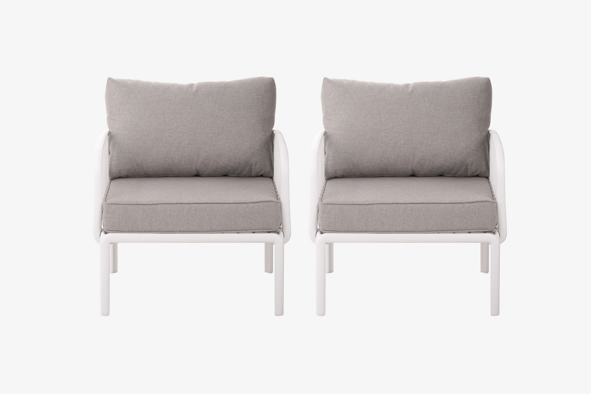 VIONA 30" Outdoor Patio Club Chair - Set of 2