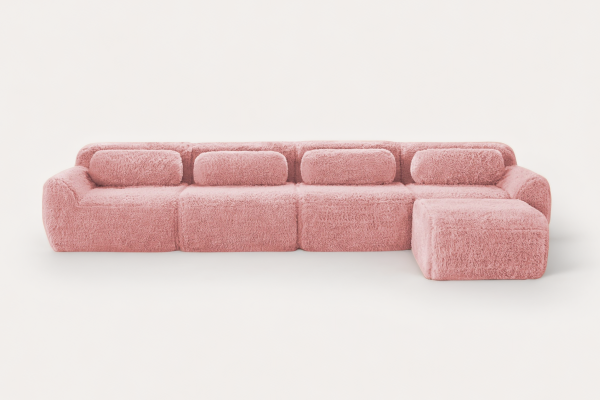 MELLOW 149" 4-Seater Sofa with 1 Ottoman