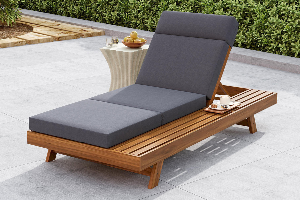 ORVA Outdoor Lounge Chaise with Headrest