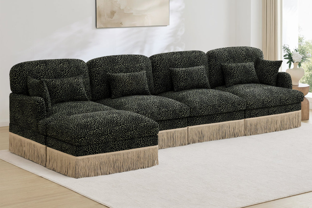 ORLAVO 131" 4-Seater Sofa With 1 Ottoman