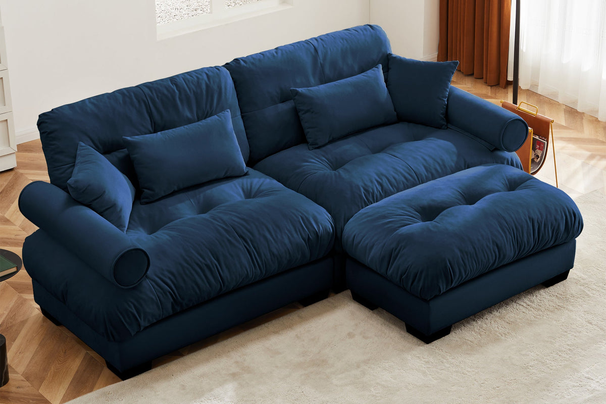 CLOUDIES 94&quot; Loveseat with 1 Ottoman