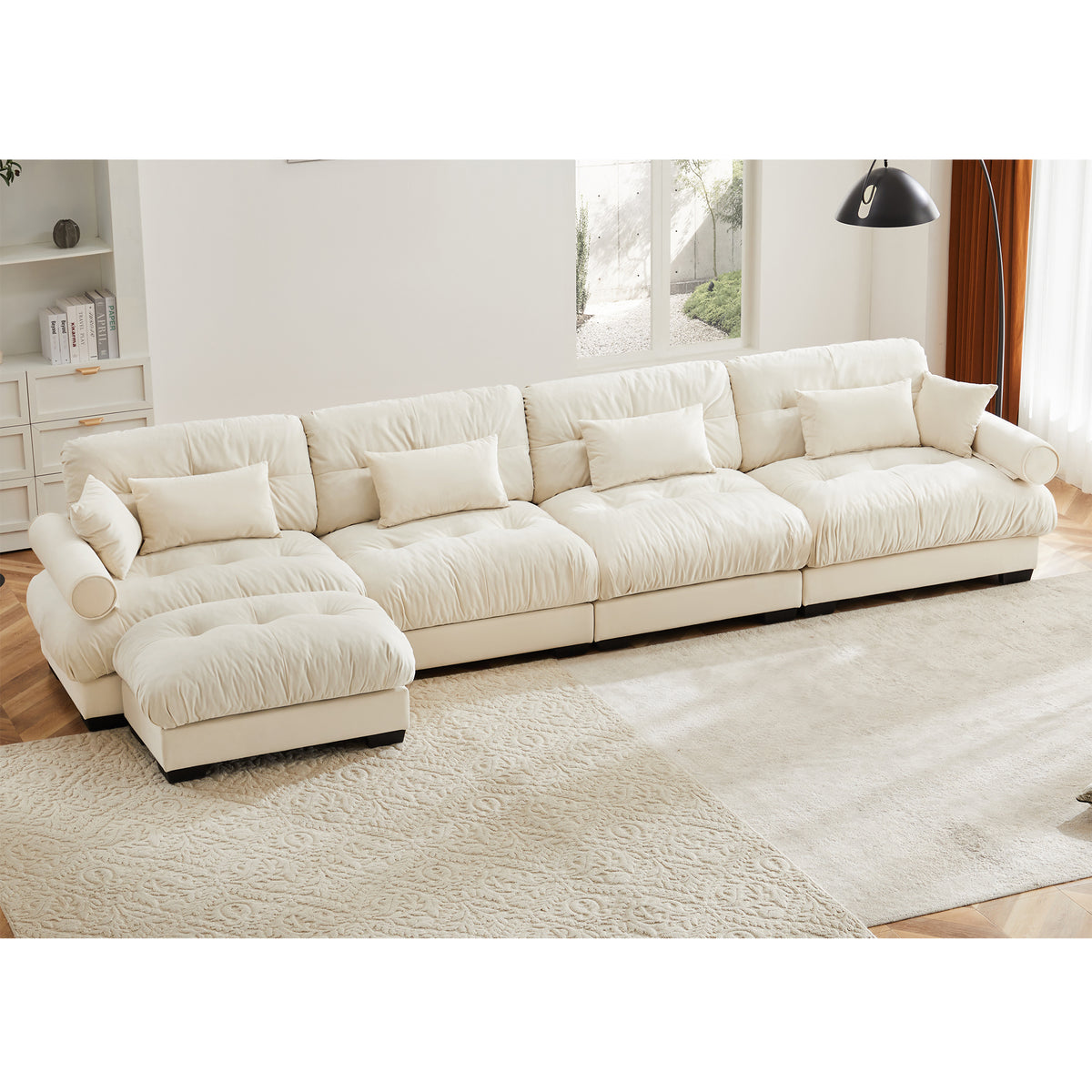 CLOUDIES 173&quot; 4 Seater Sofa with 1 Ottoman