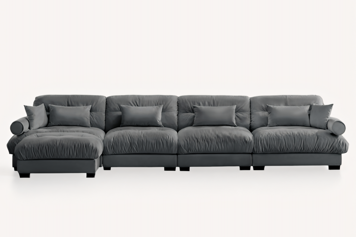 CLOUDIES 173&quot; 4 Seater Sofa with 1 Ottoman