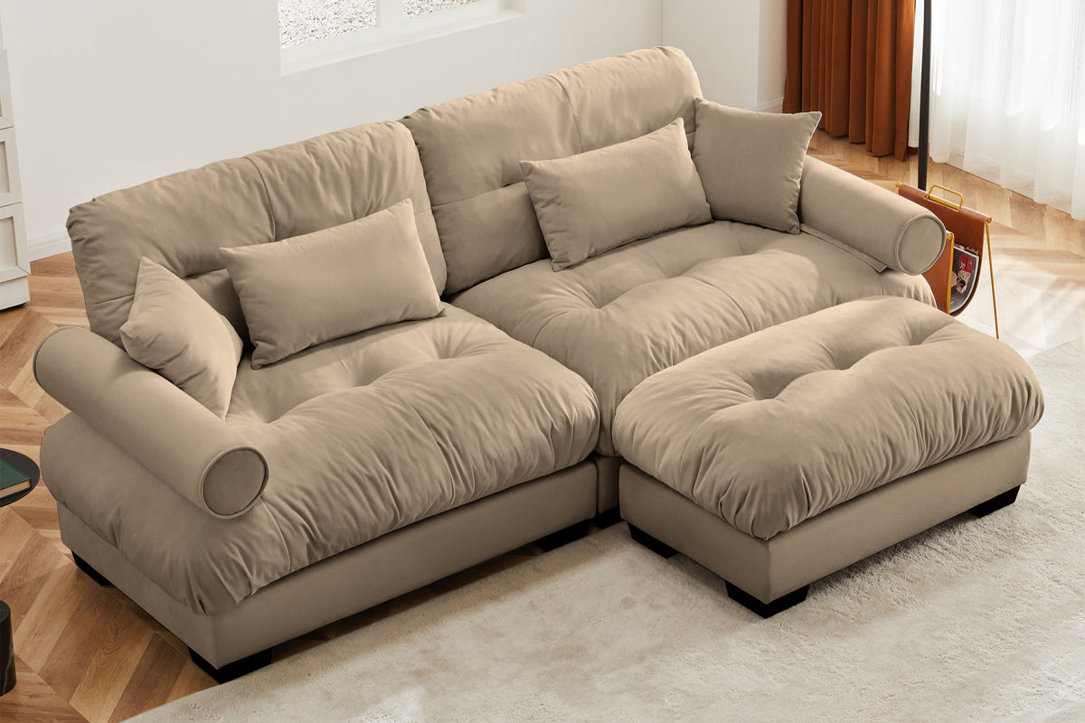 CLOUDIES 94&quot; Loveseat with 1 Ottoman