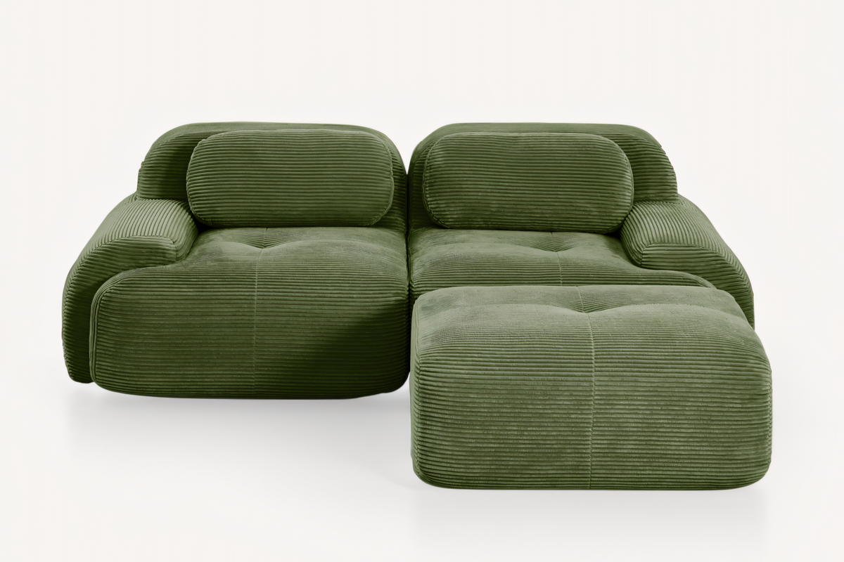 MIA 82&#39;&#39; Loveseat with 1 Ottoman
