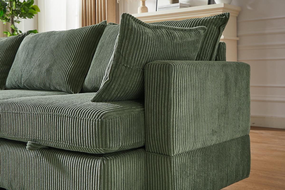 HARLOW 114&quot; Corduroy Sofa w/ Storage