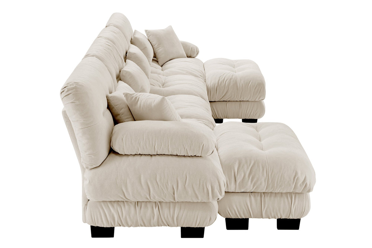 CLOUDIES 173&quot; Sofa 4 Seater with 2 Ottoman