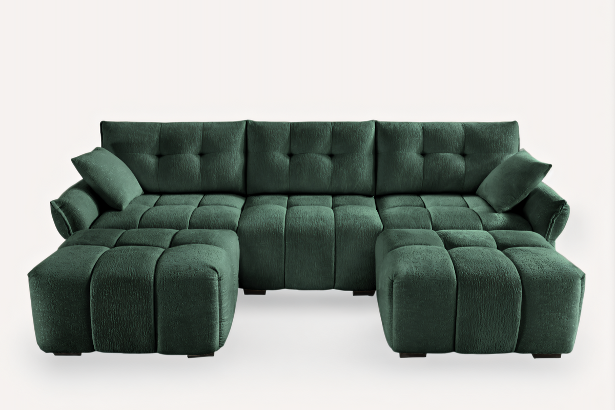 CHARLOTTE 110&quot; 3 Seater Sofa with 2 Ottoman