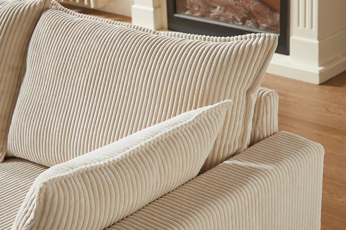 HARLOW 114&quot; Corduroy Sofa w/ Storage