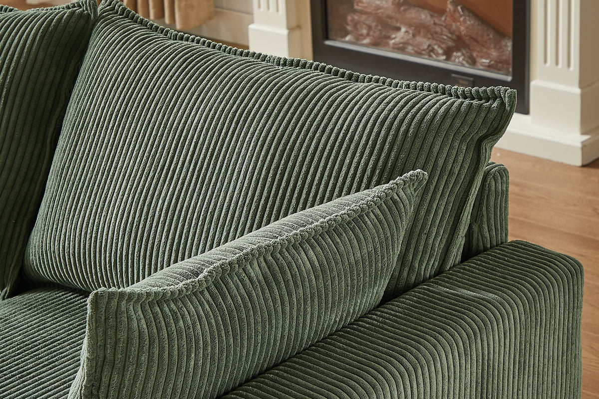 HARLOW 114&quot; Corduroy Sofa w/ Storage