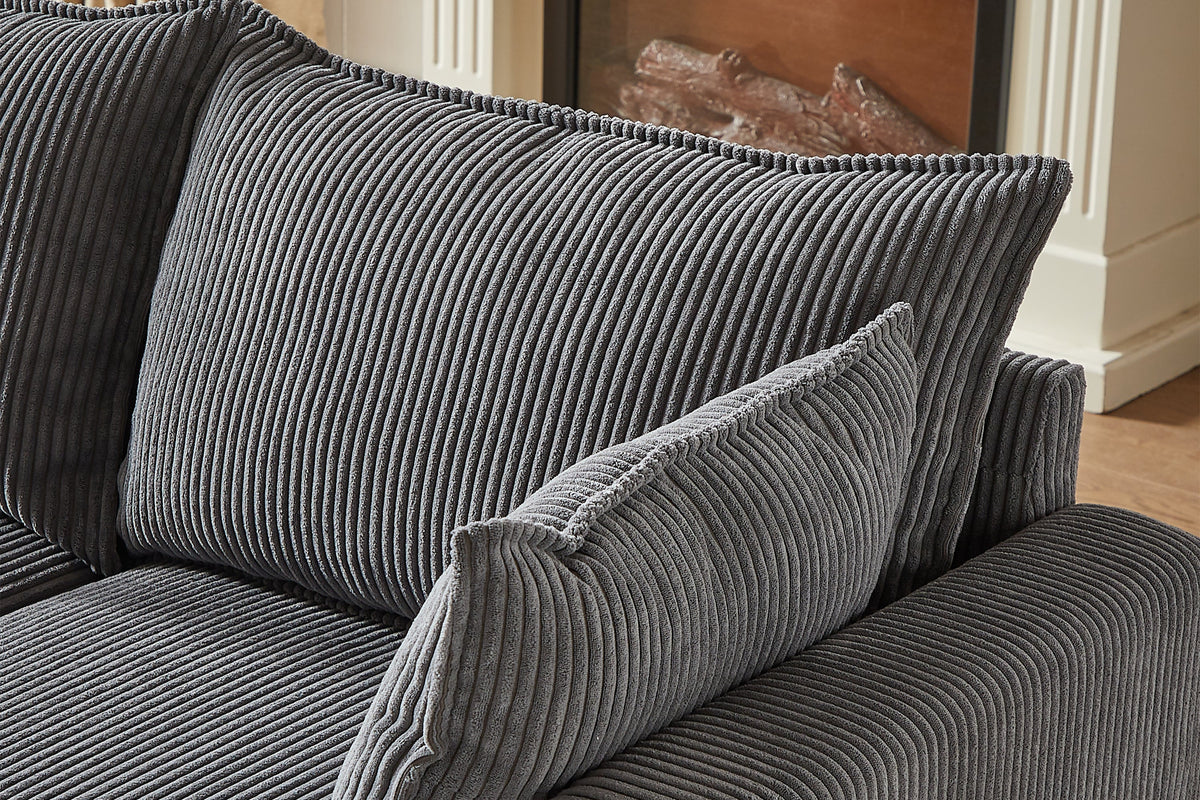 HARLOW 114&quot; Corduroy Sofa w/ Storage