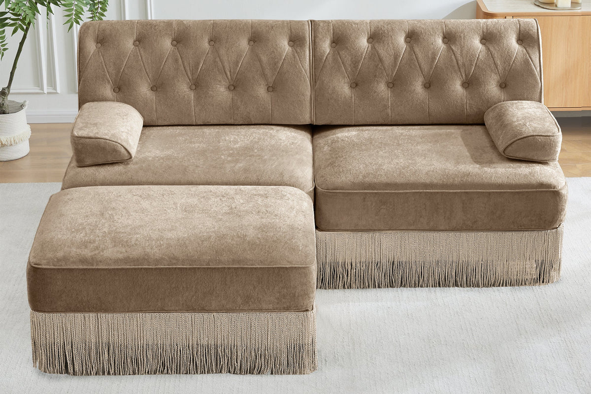 ELIZA 76" Loveseat Sofa With 1 Ottoman