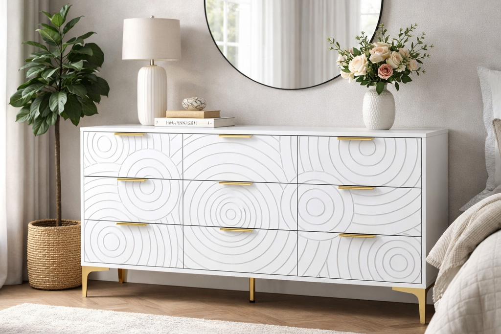 DREVIK 62" 9 Drawer Dresser