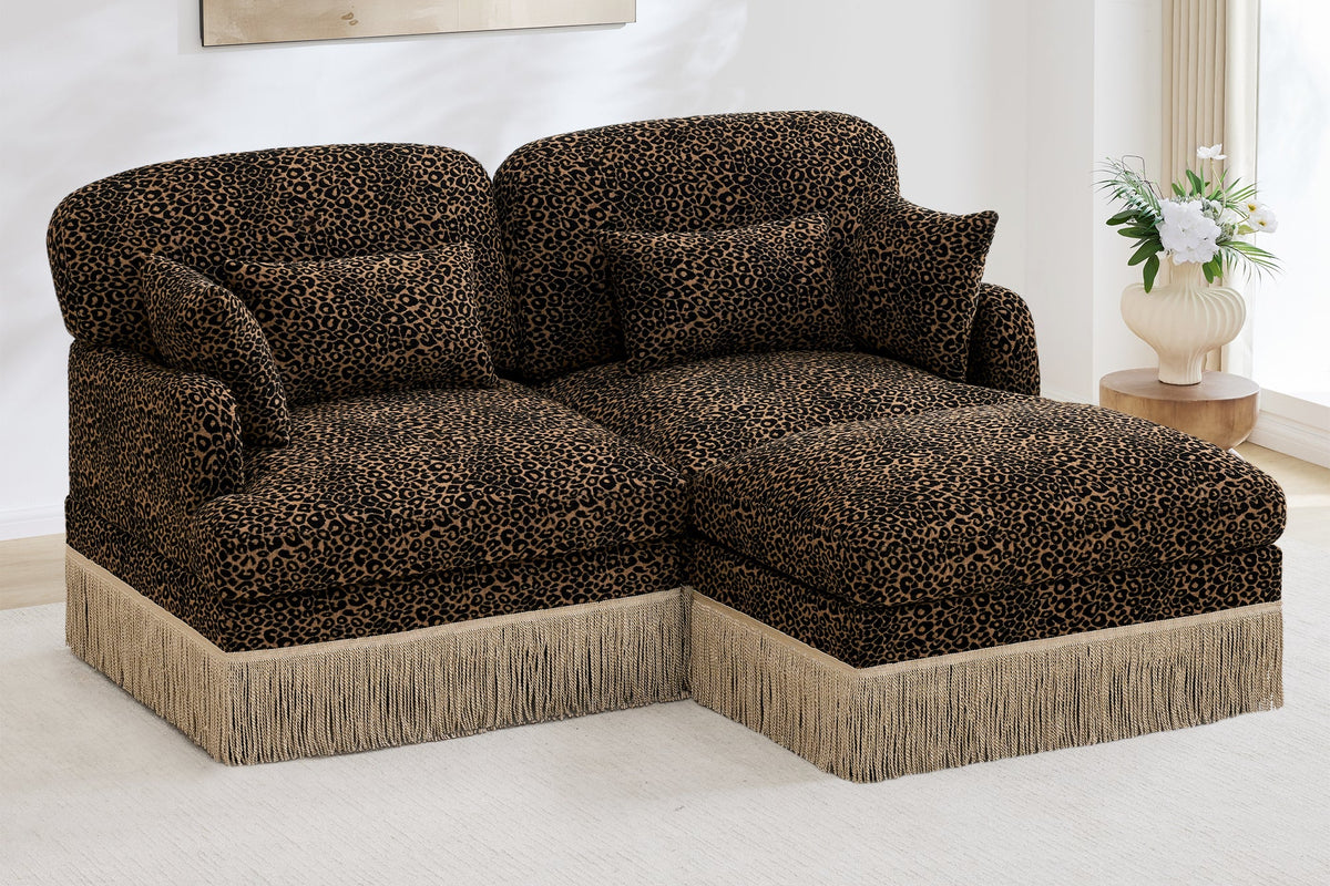 ORLAVO 69" Loveseat With 1 Ottoman