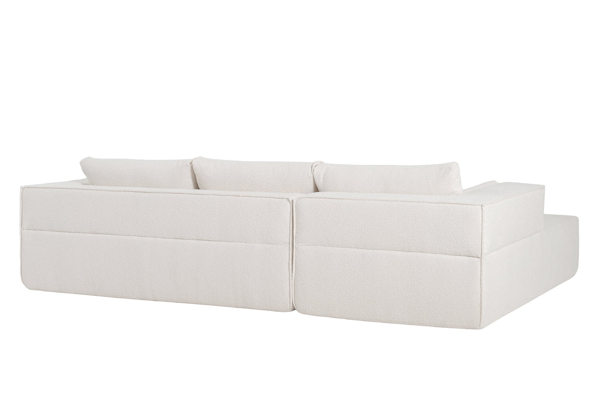 NOUVA 112&quot; Boucle Sectional + Complimentary Side Table