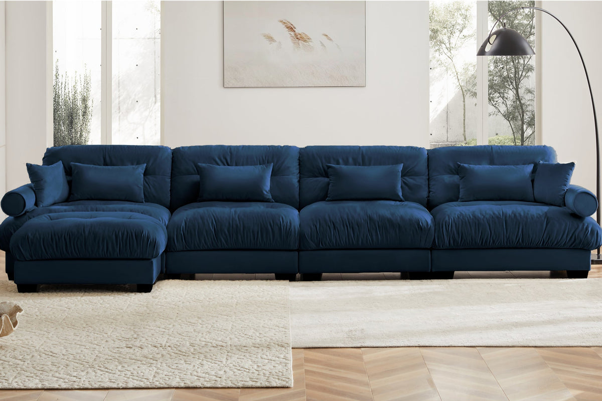 CLOUDIES 173&quot; 4 Seater Sofa with 1 Ottoman