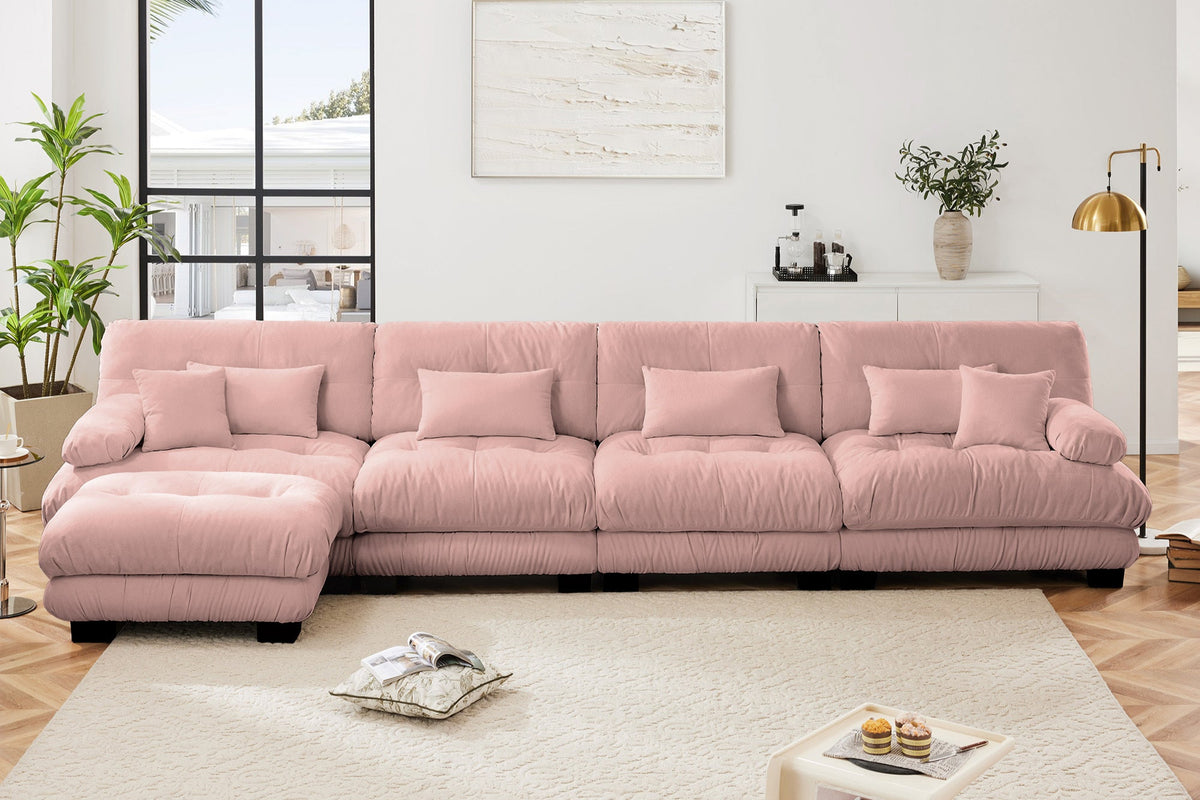 CLOUDIES 173" 4 Seater Sofa with 1 Ottoman