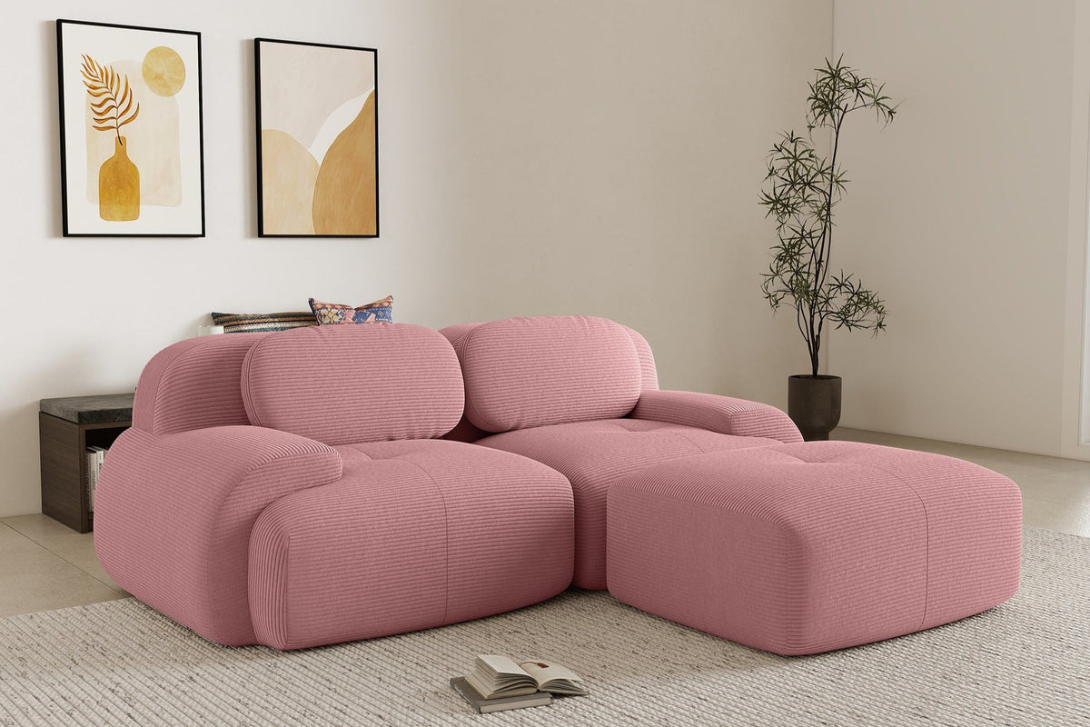 MIA 82&#39;&#39; Loveseat with 1 Ottoman