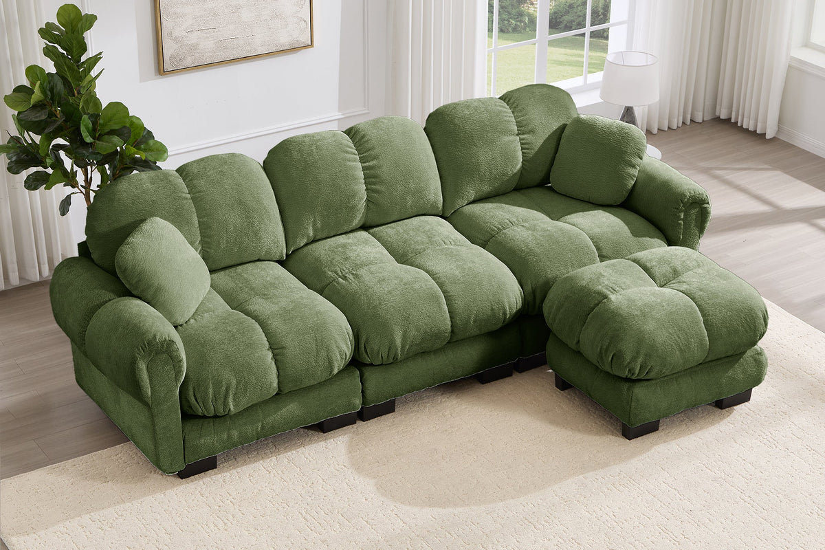 PRINCE 103" 3-Seater Sofa With 1 Ottoman