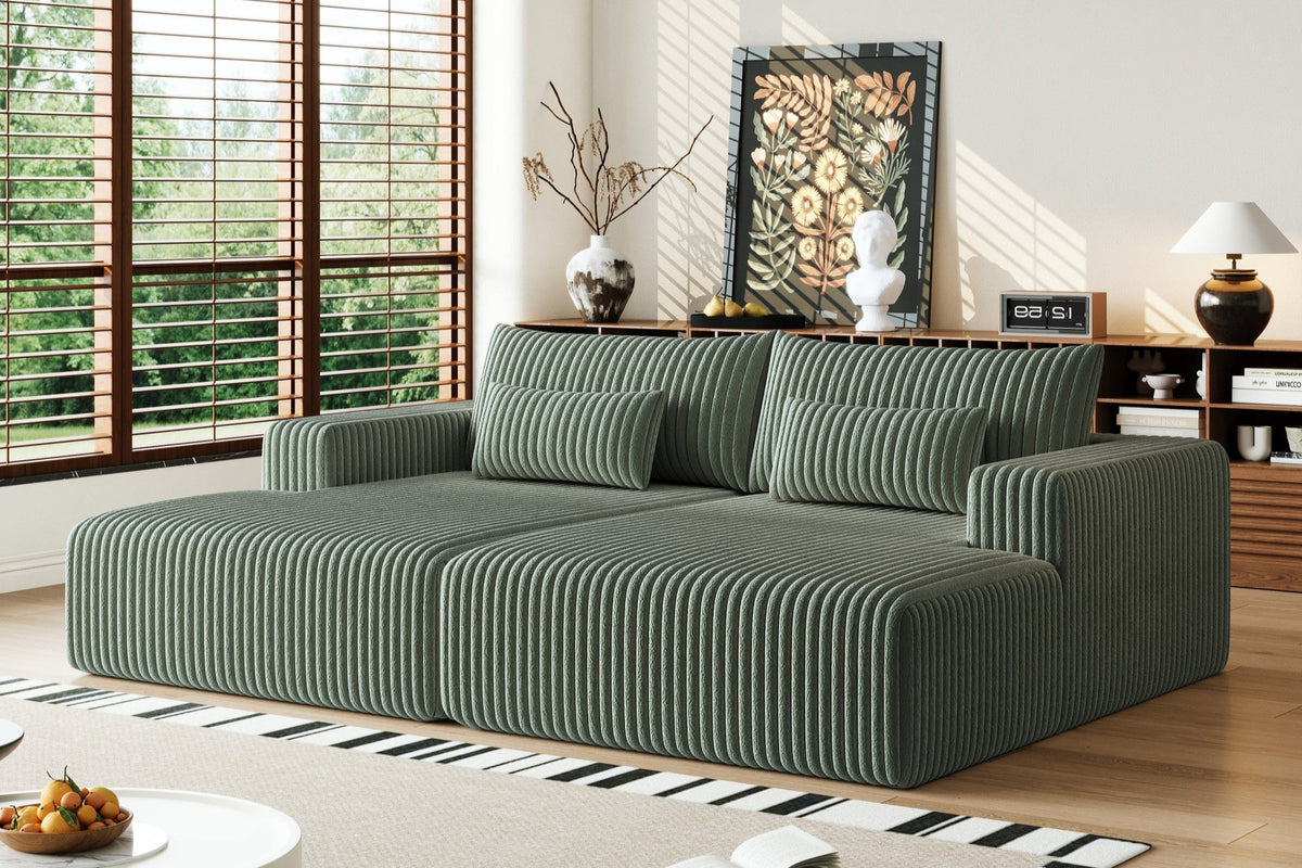 OPHELIA 102&quot; Oversized Sectional Lounge Chaise