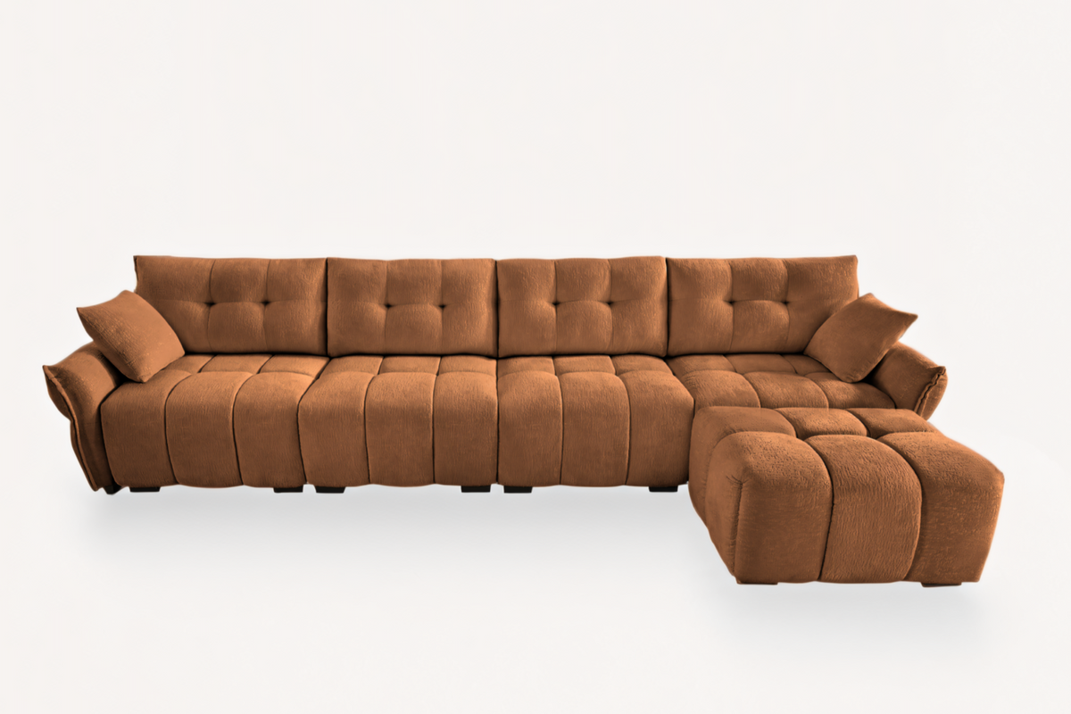 CHARLOTTE 141&quot; 4 Seater Sofa 1 Ottoman