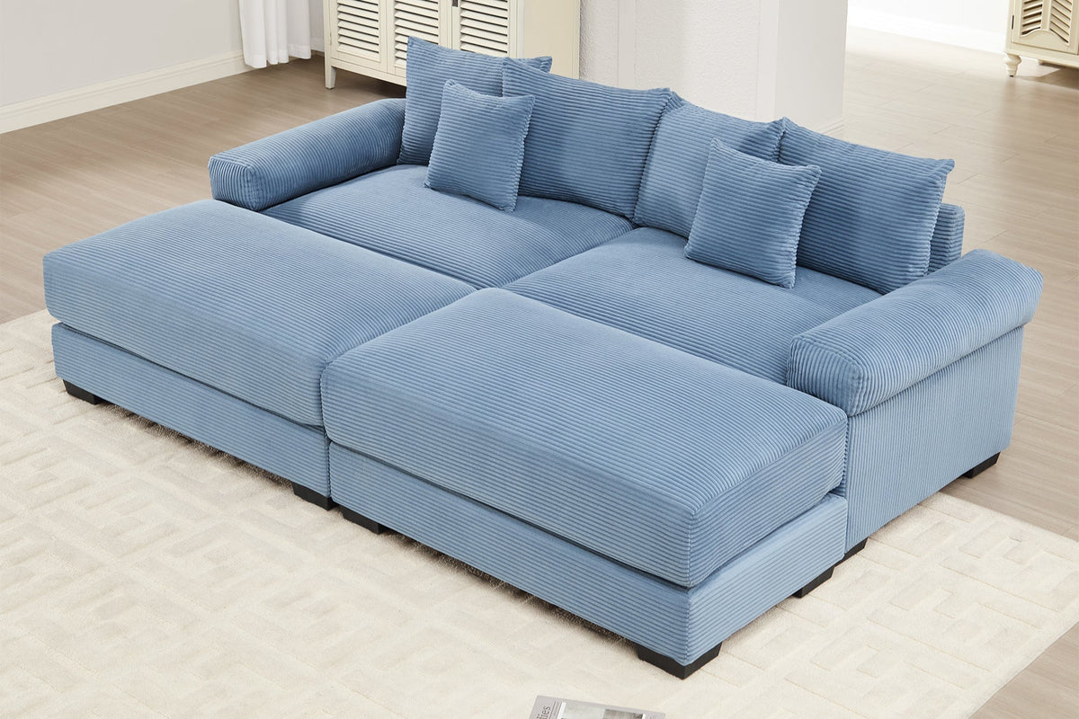 DESEO 92&quot; Loveseat with 2 Ottoman
