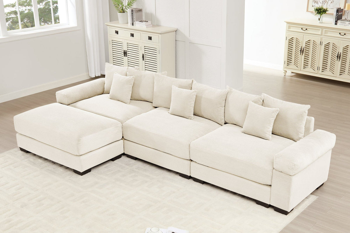 DESEO 130&quot; 3-Seater With 1 Ottoman