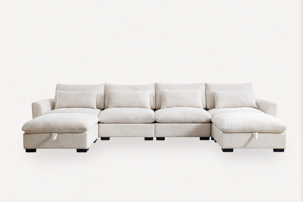 HARMONY 157&quot; 4-Seater Sofa with 2 Ottomans