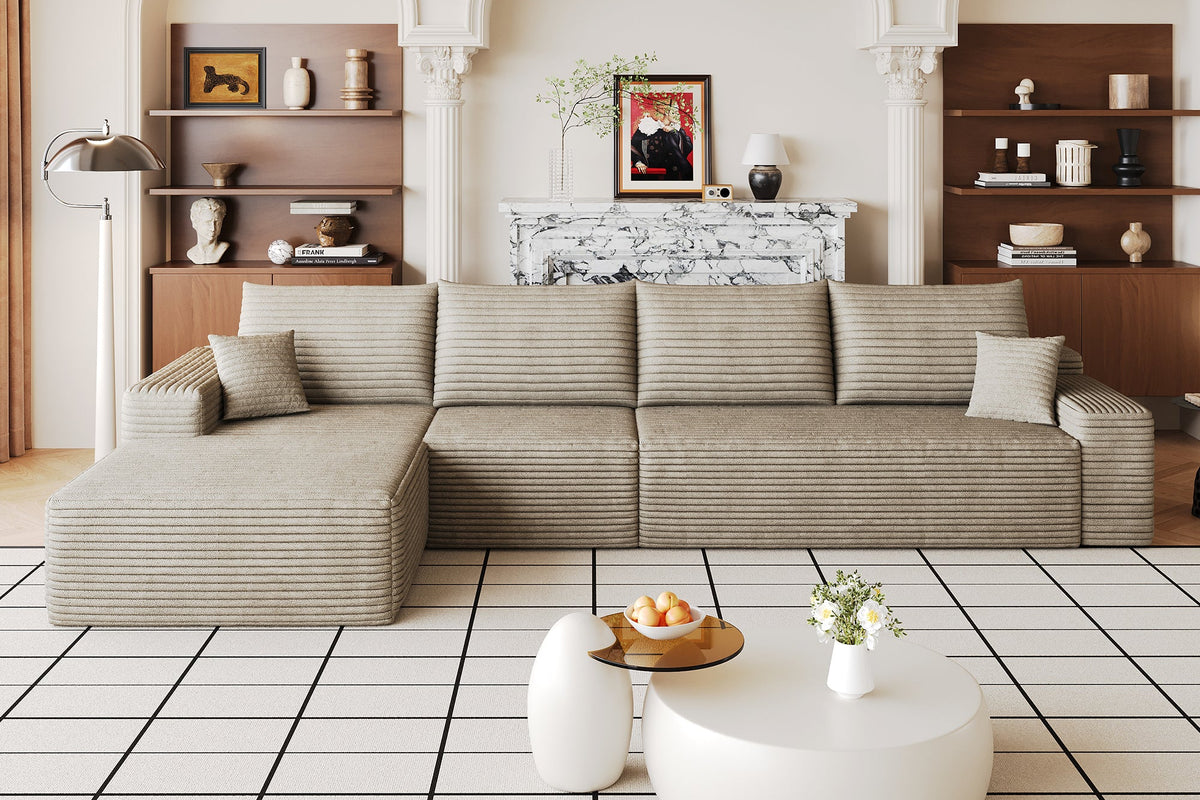 ORVITEX 135" Left Chaise Sofa