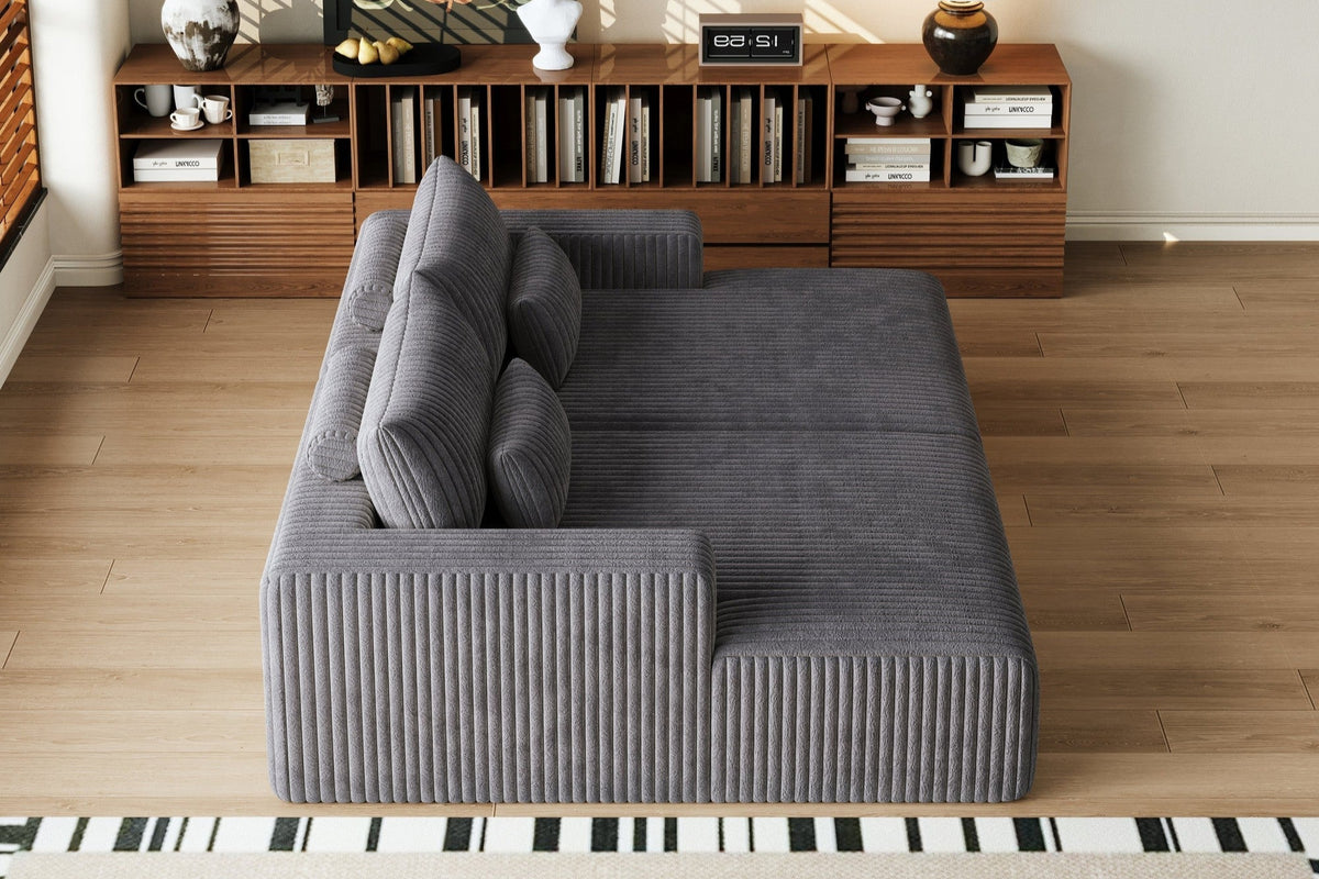 OPHELIA 102&quot; Oversized Sectional Lounge Chaise