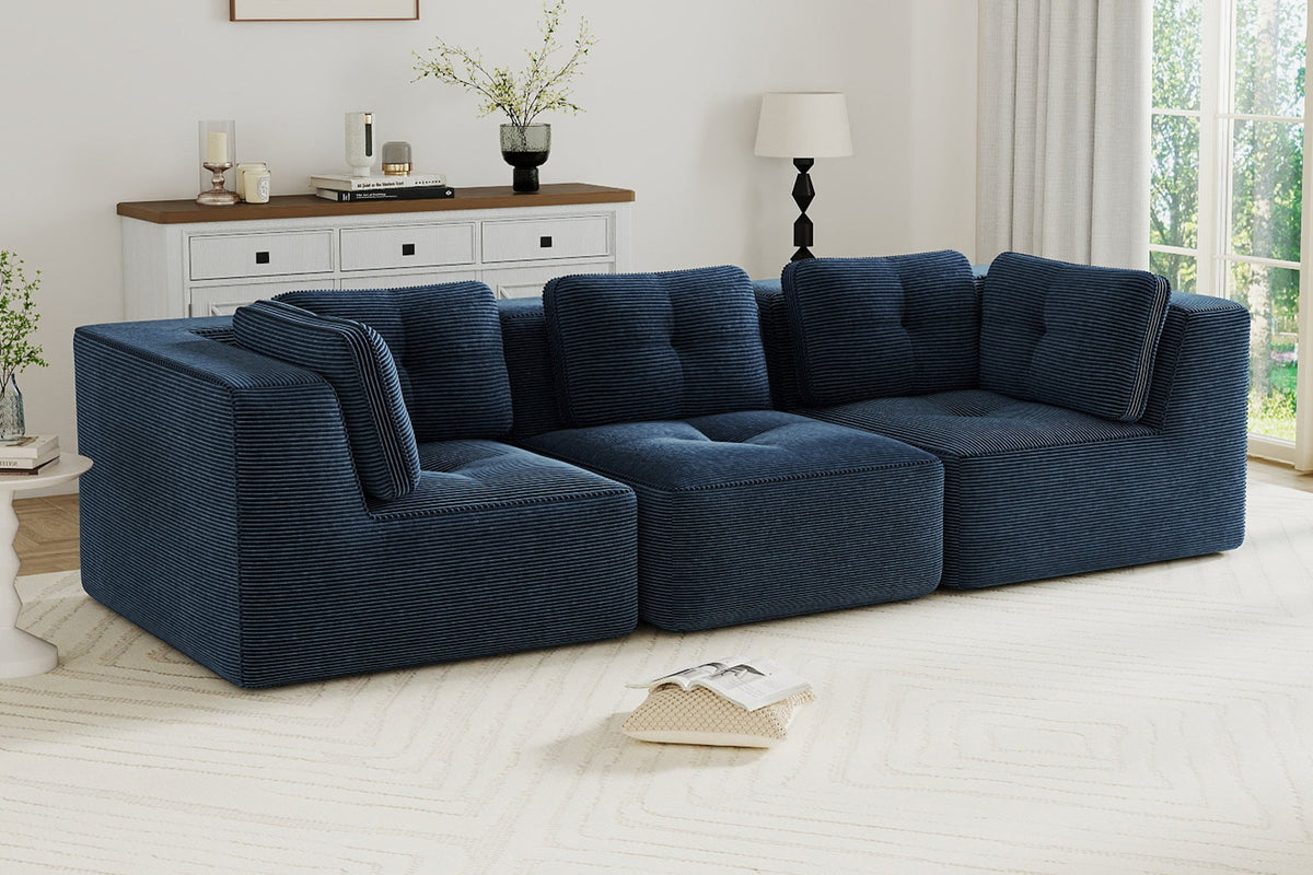 CORDELIA 116" 3-Seater High Armrest Sofa