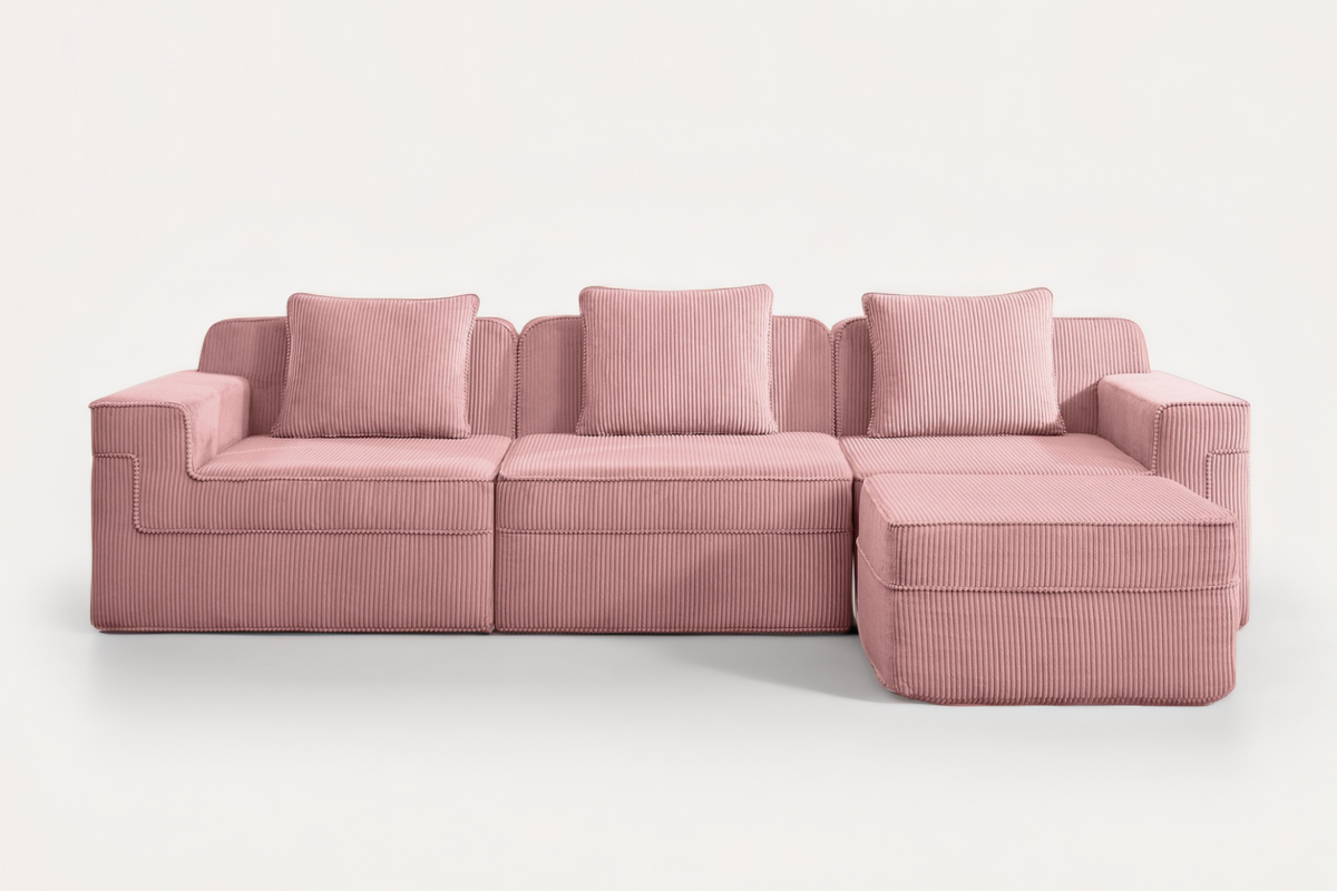 MARTHA 117" 3-Seater Sofa with 1 Ottoman