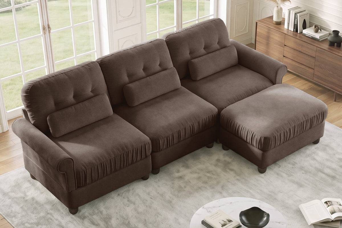 MELBOURNE 98" 3-Seater Sofa with 1 Ottoman