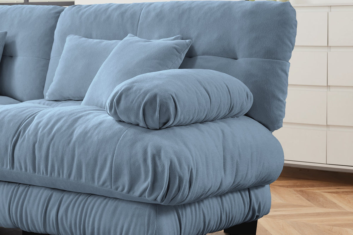 CLOUDIES 94&quot; Loveseat with 2 Ottomans